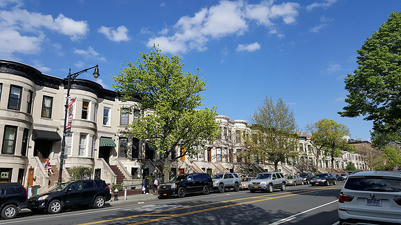 Gertrude - Limestone houses on 9th Street in Park Slope
